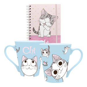 ABYSTYLE Chi's Sweet Home Ceramic Coffee Mug 8 Oz and Notebook Bundle