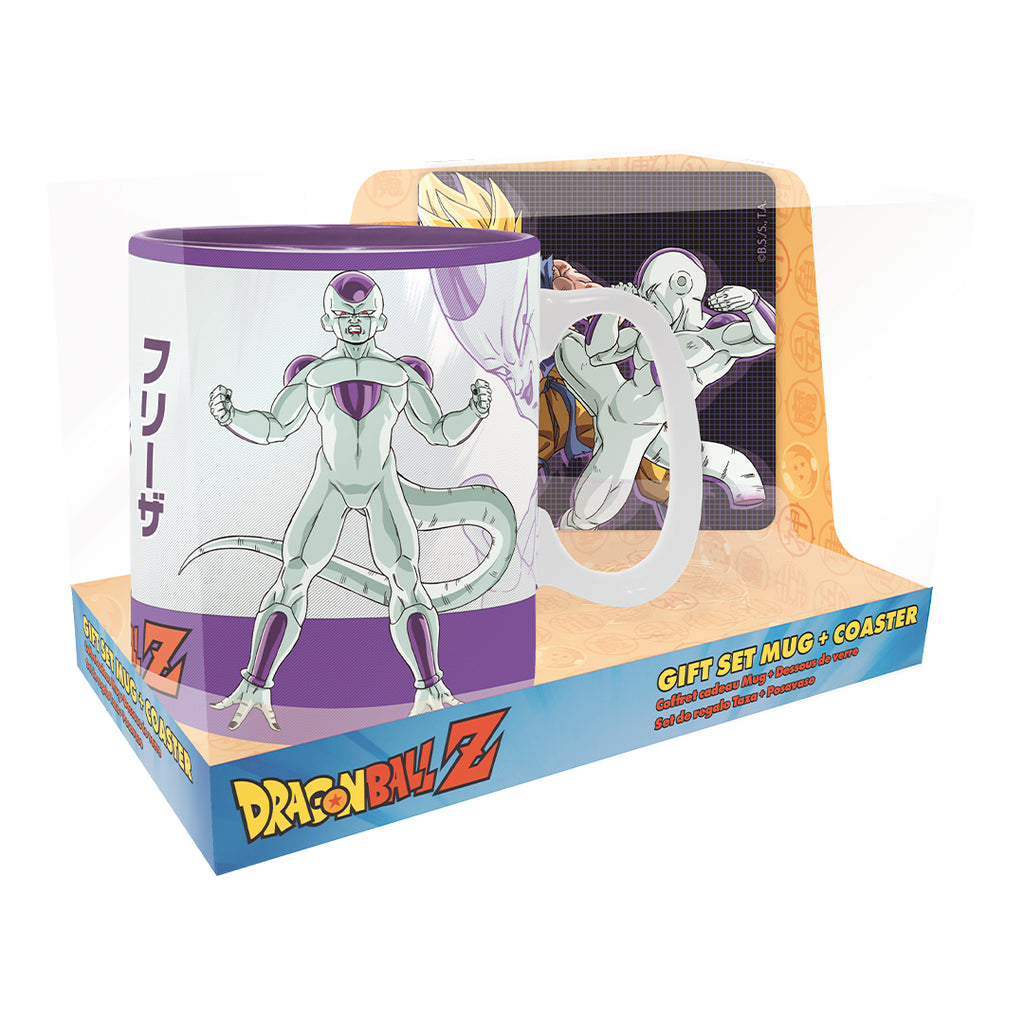 ABYstyle Dragon Ball Z Goku vs Frieza Gift Set Ceramic Mug 16 Fl Oz and Coaster