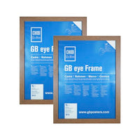 Gb Eye Oak Wooden Picture Poster Frame 20.5" x 15" Twin Pack Vertical and Horizontal