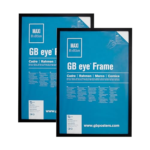 GB Eye Black Wooden Maxi Poster Frame 24" x 36" Twin Pack Gallery Poster Wall Picture Frame