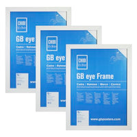 Gb Eye White Wooden Picture Poster Frame 22" x 17" Set of 3 Vertical and Horizontal