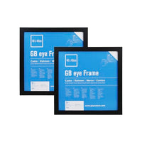 Gb Eye 16" x 16" Contemporary Black Wooden Picture Frame Twin Pack Wall Mounting