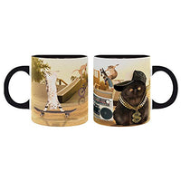 The Good Gift Skate Cats Ceramic Coffee Mug 11 Fl Oz