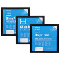 Gb Eye 16" x 16" Contemporary Black Wooden Picture Frame Set of 3 Wall Mounting
