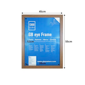 Gb Eye Oak Wooden Picture Poster Frame 20.5" x 15" Set of 5 Vertical and Horizontal