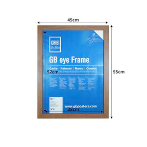 Gb Eye Oak Wooden Picture Poster Frame 20.5" x 15" Twin Pack Vertical and Horizontal