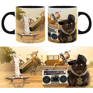 The Good Gift Skate Cats Ceramic Coffee Mug 11 Fl Oz