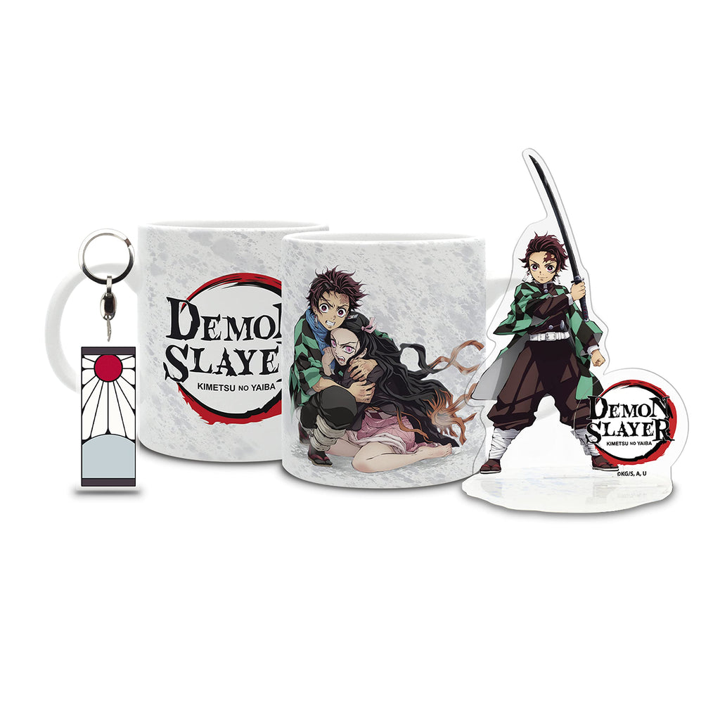 ABYstyle Demon Slayer Kimetsu No Yaiba Gift Box Includes 11 Oz. Mug, Acryl Figure & Acrylic Keychain