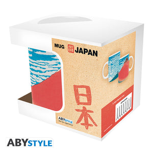 ABYstyle Hokusai Red Fuji Ceramic Coffee Tea Mug Holds 11 Fl Oz Japanese Art