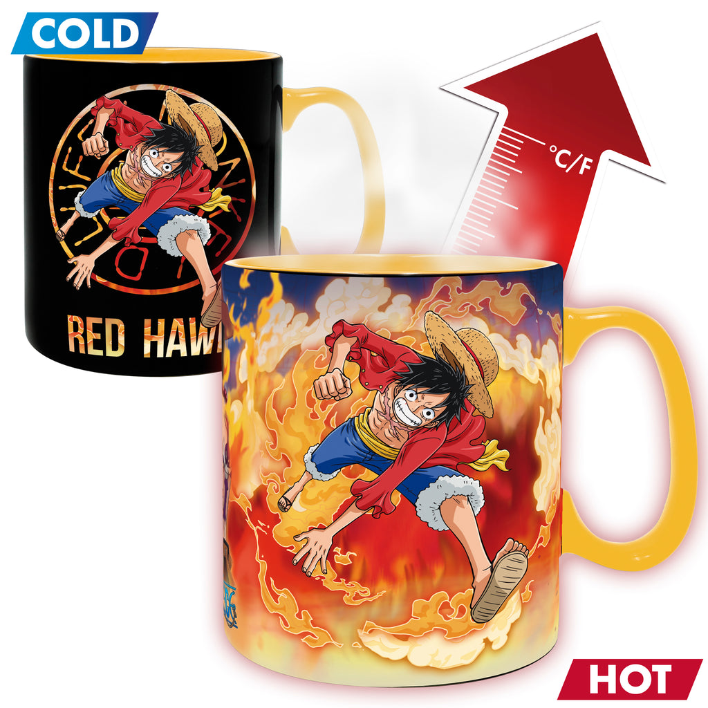 ABYSTYLE One Piece Luffy & Sabo Heat Change Mug 16 Fl Oz