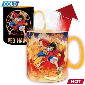 **PRE ORDER** ABYSTYLE One Piece Luffy & Sabo Heat Change Mug 16 Fl Oz