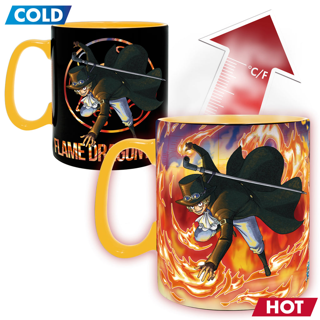 ABYSTYLE One Piece Luffy & Sabo Heat Change Mug 16 Fl Oz