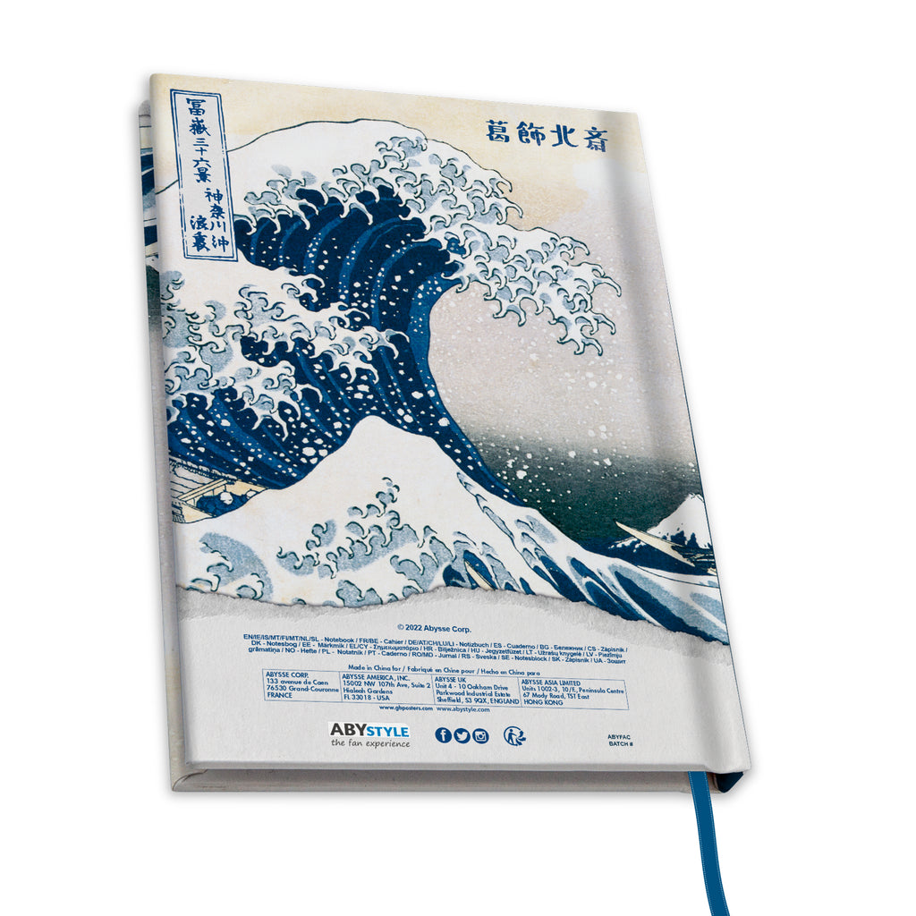 ABYstyle Hokusai Great Wave A5 Notebook Great Wave Art Hokusai Measures 8.5" x 6.1" With 180 pages