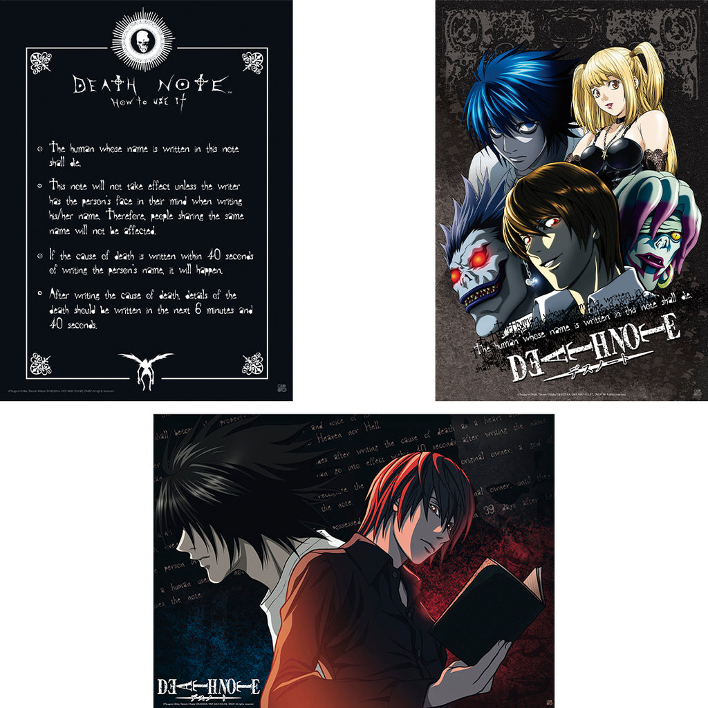 ABYstyle Death Note Poster Pack Includes 3 Unframed Mini Posters 15" x 20.5"