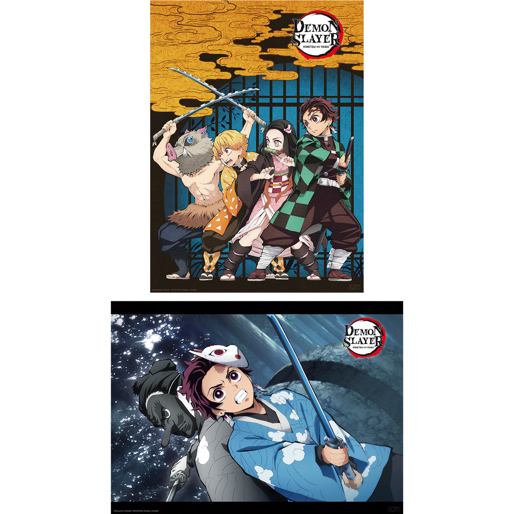 ABYstyle Demon Slayer Kimetsu No Yaiba Poster Twin Pack Mini Posters 15" x 20.5"