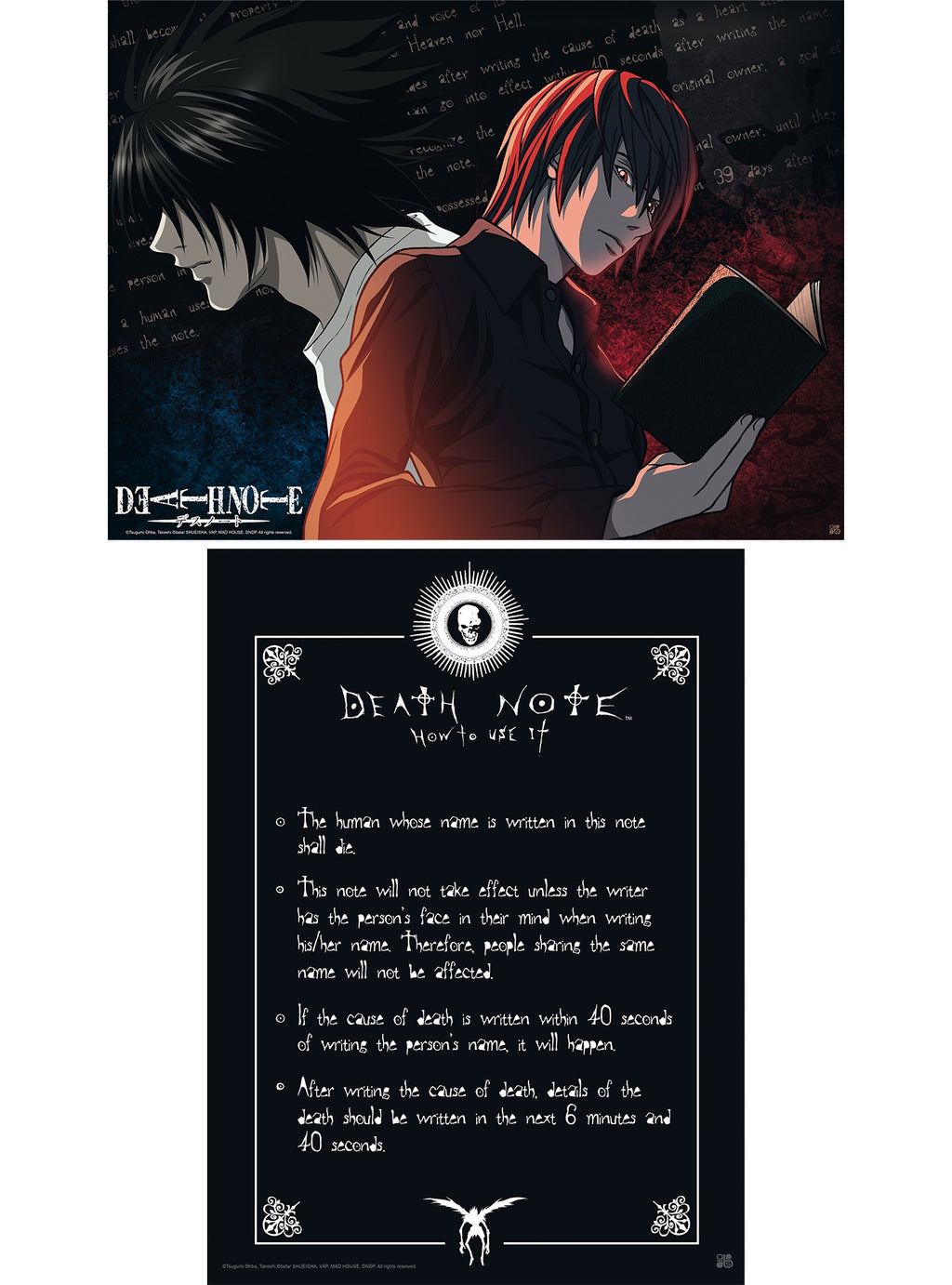 ABYstyle Death Note Unframed Poster 15" x 20.5" Twin Pack
