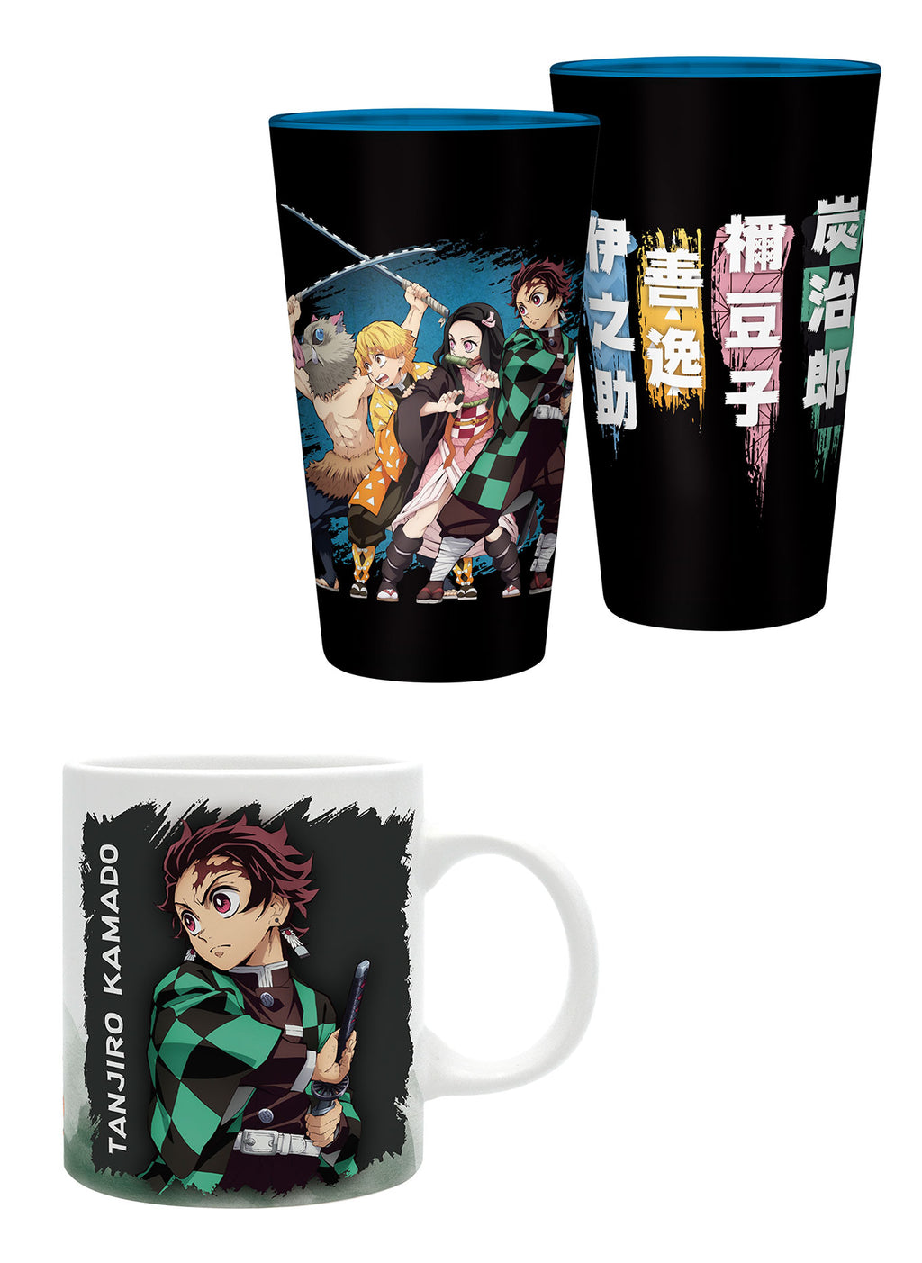 ABYstyle Demon Slayer: Kimetsu No Yaiba Tanjiro Kamado Mug 11 Fl Oz and Glass