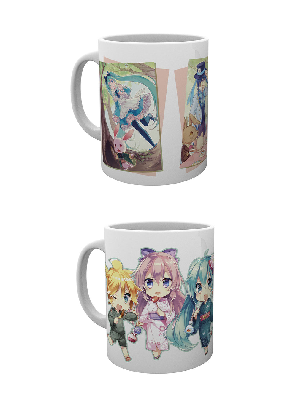 ABYstyle Hatsune Miku Main Characters Ceramic Mug Holds 11 Fl Oz Twin Pack