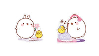 ABYstyle Molang Flower and Music Acryl Stand Figure Model Twin Pack