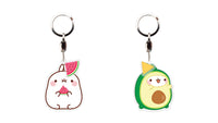 ABYstyle Molang Watermelon and Avocado Acrylic Keychain Twin Pack