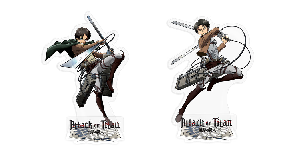 ABYstyle Attack on Titan Eren and Levi Acrylic Stand Model Twin Pack