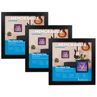 Gb Eye Music Record Made to Display Vinyl Records Set of 3 LP Record Frame Vinyl Covers Black Frame 12.5" x 12.5"