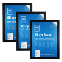 Gb Eye Black Wooden Picture Poster Frame 20.5" x 15" Set of 3 Vertical and Horizontal