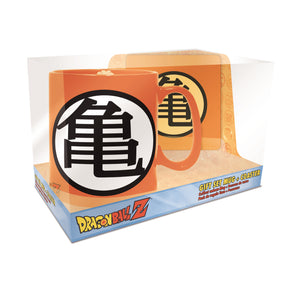 ABYstyle Dragon Ball Z Goku Symbols Gift Set Ceramic Coffee Mug and Coaster