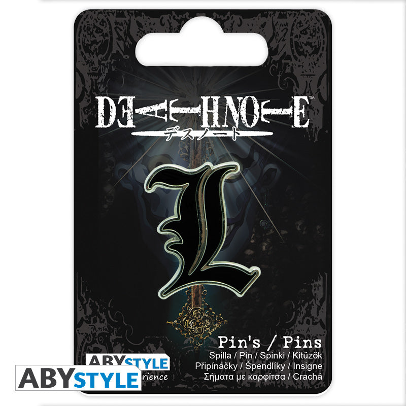 ABYstyle Death Note L Metal Pin Measures 1.1" x 0.98" Anime Manga Accessories