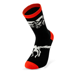 ABYstyle Death Note Ryuk Socks Black and Red One Size One Pair Polyester