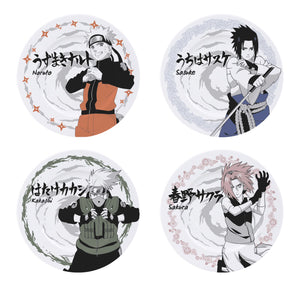 ABYstyle Naruto Shippuden Naruto Sasuke Kakashi Sakura Character Set of 4 Plates