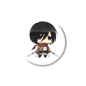 Attack on Titan Chibi Badge Pack 6 Pcs