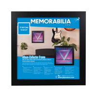 12.5 x 12.5 Vinyl Record Frame, Album & Vinyl Frame, FSC Black Wood Poster Frame, Scratch Proof Glazing, Vertical and Horizontal Wall Mounting, Set of 4