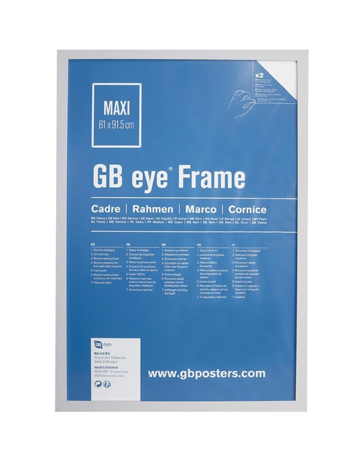 GB Eye White Wooden Picture Poster Frame 22" x 17" Vertical and Horizontal
