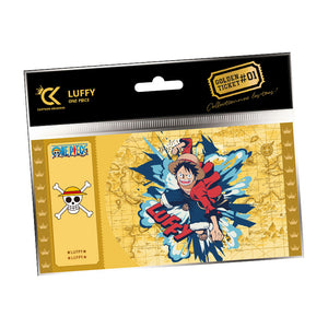 ABYstyle Cartoon Kingdom One Piece Monkey D Luffy Golden Ticket