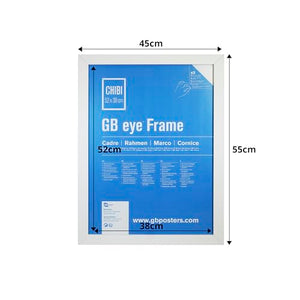 Gb Eye White Wooden Picture Poster Frame 22" x 17" Set of 5 Vertical and Horizontal