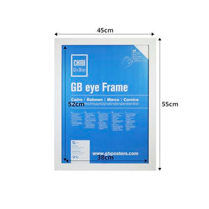 Gb Eye White Wooden Picture Poster Frame 22" x 17" Set of 3 Vertical and Horizontal