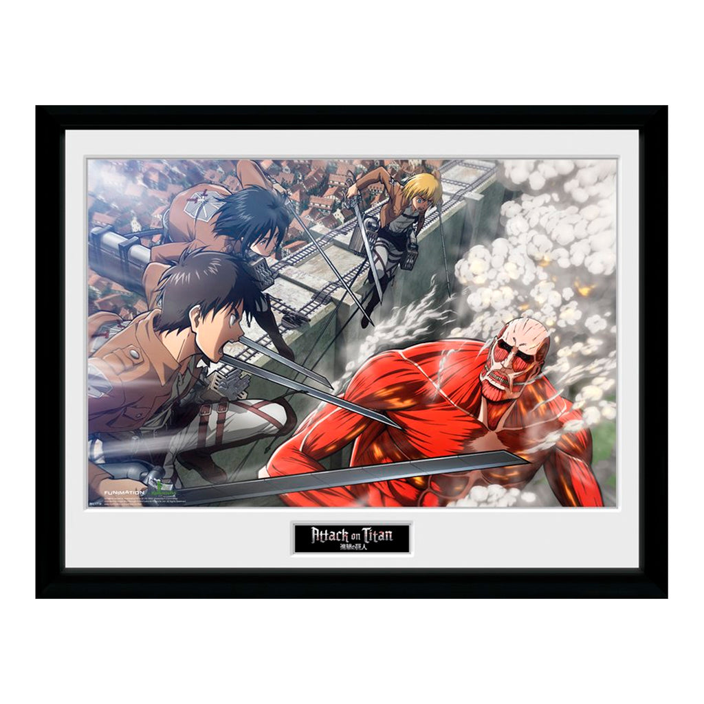ABYstyle Attack on Titan Fight Scene Framed Poster (12 x 16")