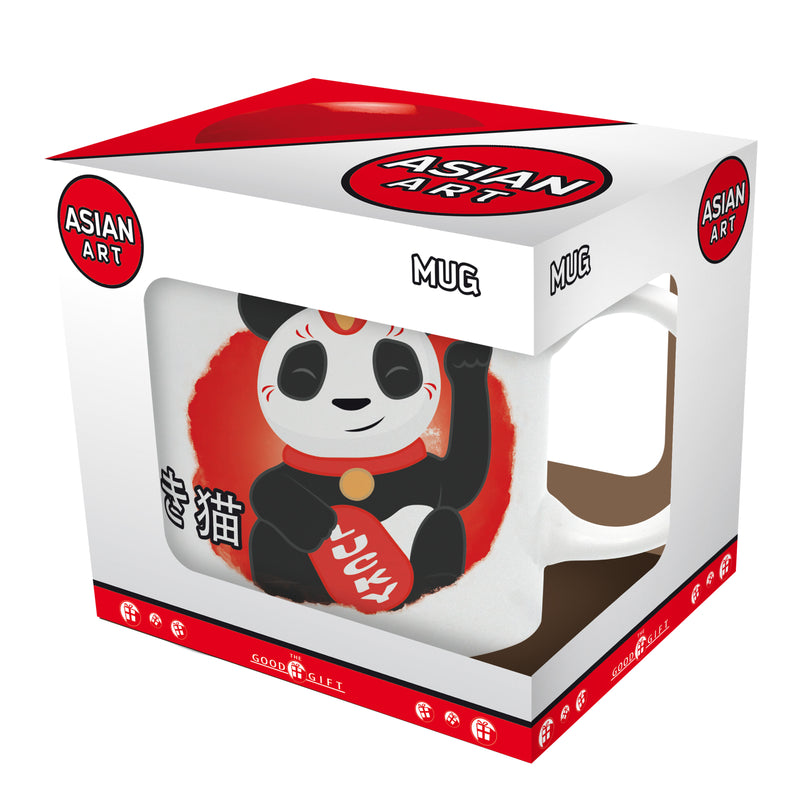 The Good Gift Lucky Panda Asian Art Ceramic Coffee Mug 11 Oz.