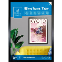 GB eye 33x23 Poster Frame, FSC Certified Black Wood Poster Frame, Scratch Proof Glazing, Vertical and Horizontal Wall Mounting, Set of 2