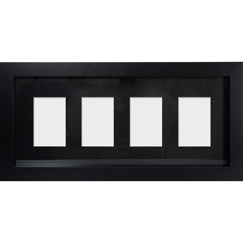 GB Eye Trading Card Collector Frame 4 Position Black Fan 15.7" x 6.7"