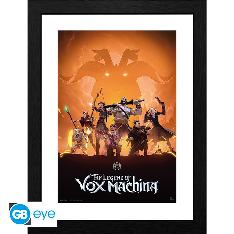 GB Eye The Legend of Vox Machina Main Characters Framed Poster Print 12" x 16"