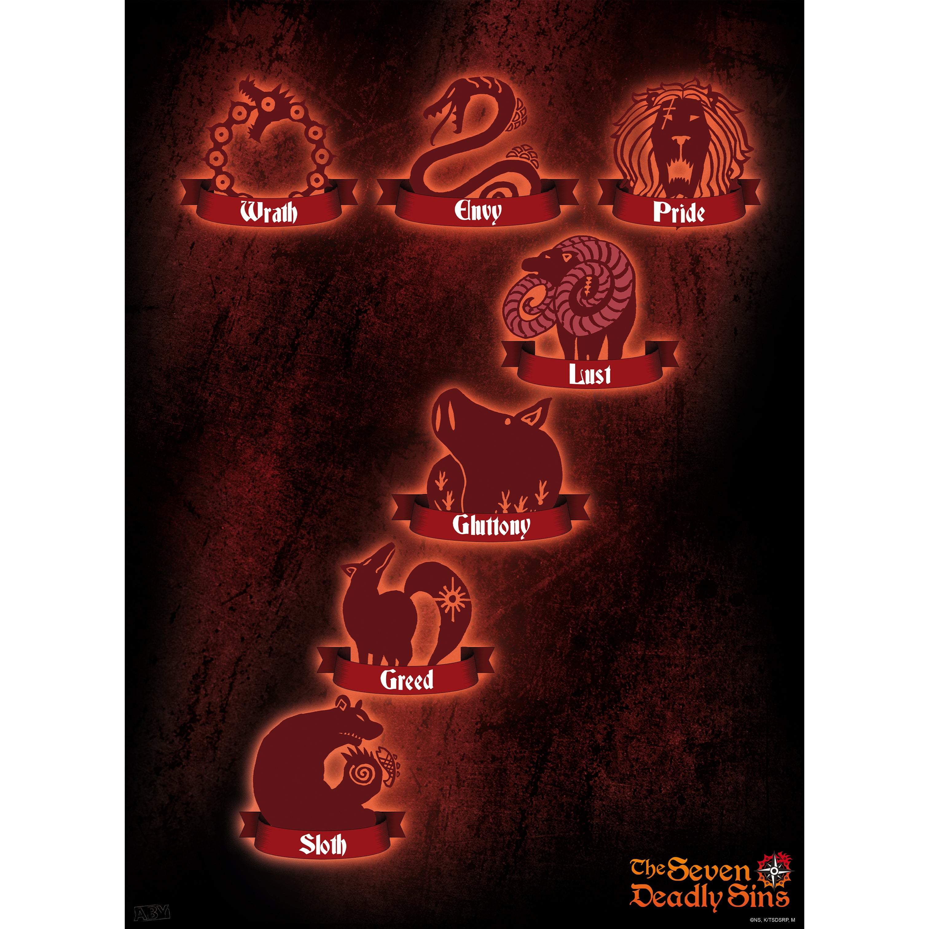 The Seven Deadly Sins - 7 Sins Chibi Poster (15 x 20.5