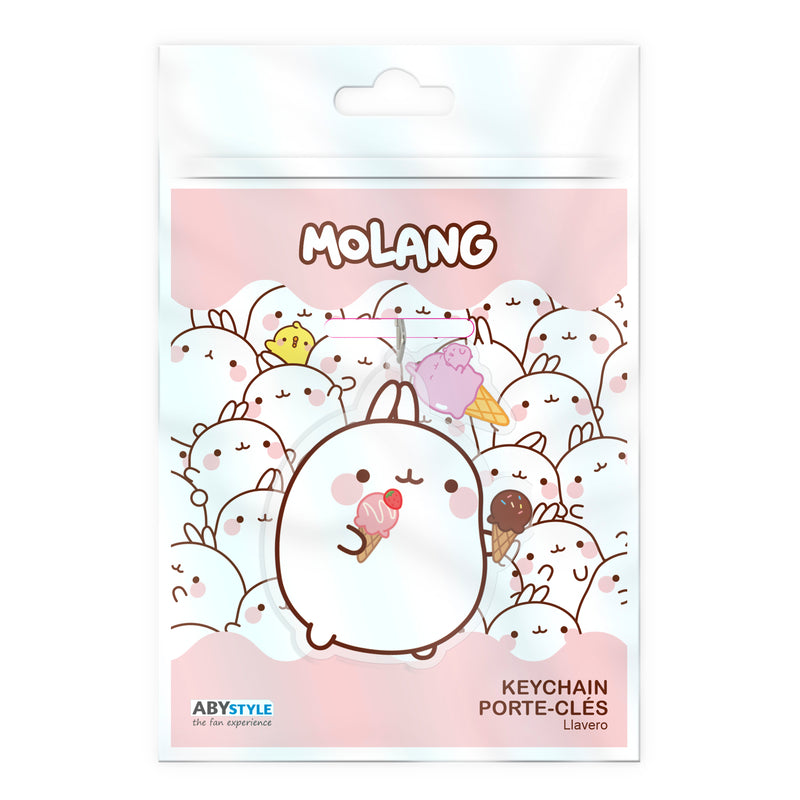 Molang - Ice Cream Acrylic Keychain