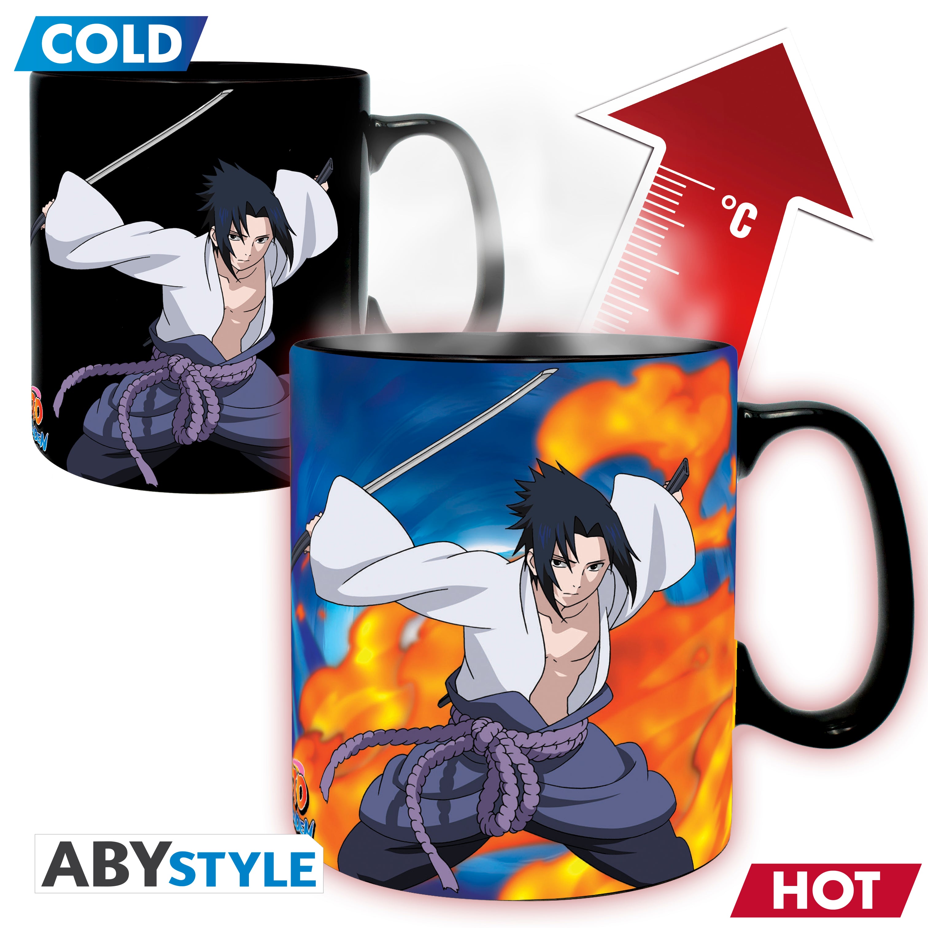 Naruto Shippuden - Naruto & Sasuke Magic Mug & Coaster Gift Set
