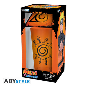 Naruto Shippuden Konoha Glass and Coaster Gift Set
