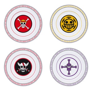 One Piece - 4-Pc. Pirate Emblems Plate Set