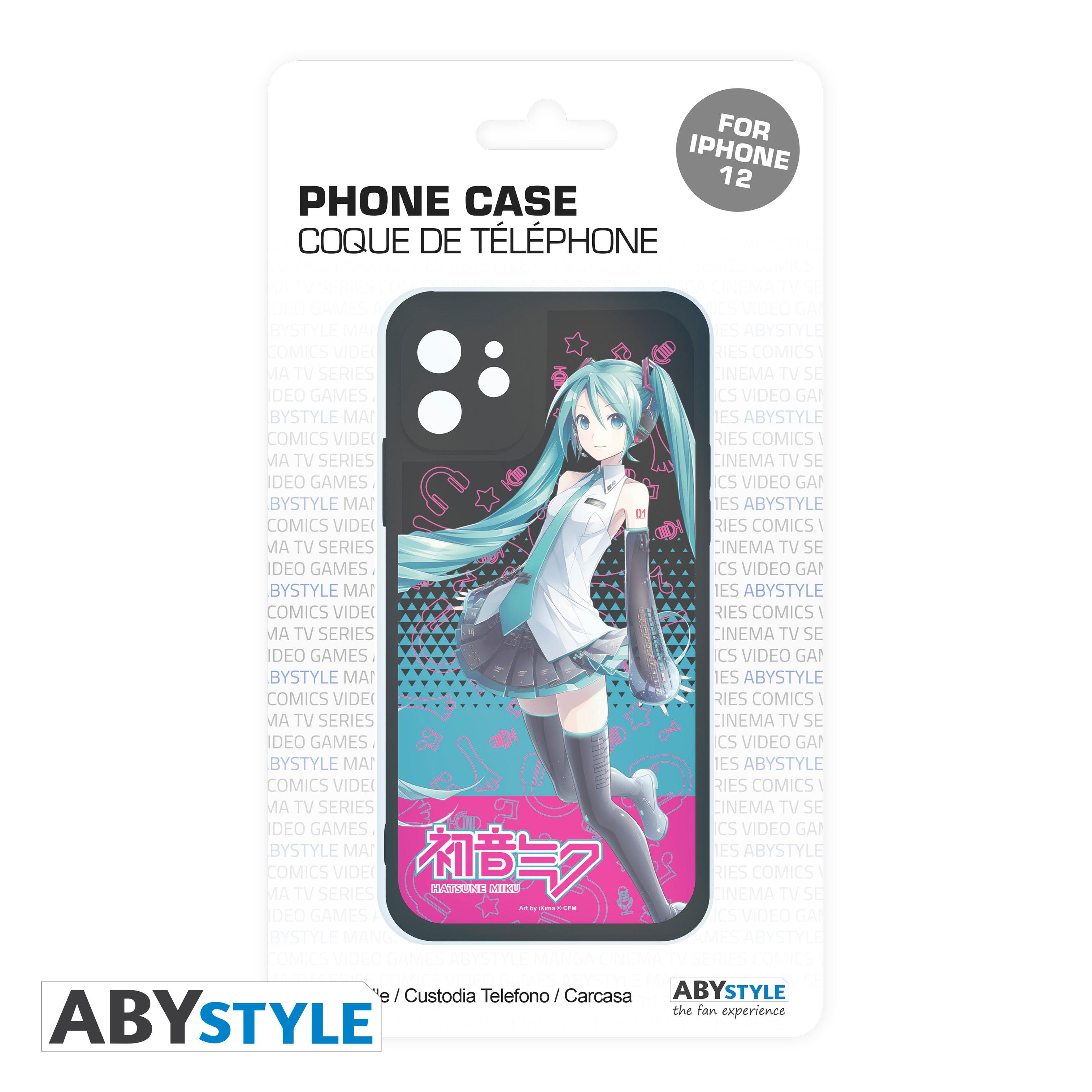 Hatsune Miku Music Iphone 12 Phone Case ABYstyle USA Hatsune Miku Music Iphone 12 Phone Case ABYstyle USA
