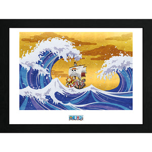 One Piece Thousand Sunny Framed Poster Print 12" x 16"