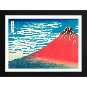 Hokusai Red Fiji Framed Poster